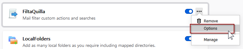 filtaquilla add-ons options